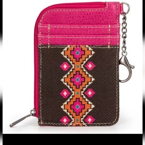 WRANGLER SOUTHWESTERN CARD CASE, Pink